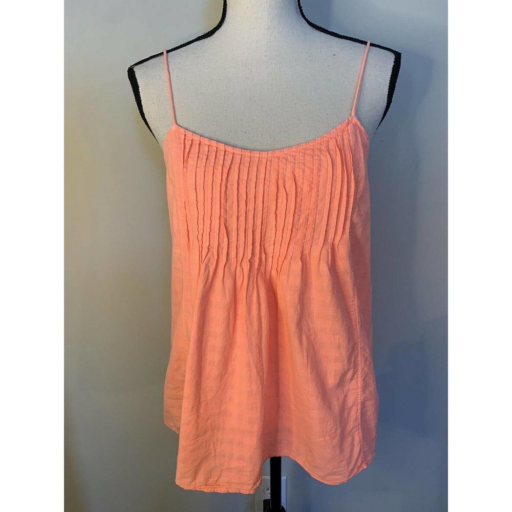 J. Crew Tank Top Womens Sz S Sleeveless Orange Lined Blouse Shirt